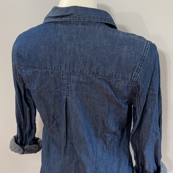 Merona Cotton Blue Denim Button Down Shirt - Picture 6 of 10